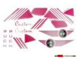 Sticker set roze Puch Custom