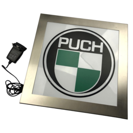 Lichtbak 30x30cm Puch Logo!
