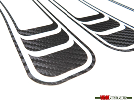 Lijnen sticker set PVC transfers antraciet carbon (Puch Maxi S)