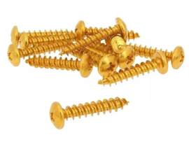 Screw set Crosshead 6mm x 30mm Anodized Gold 12-Pieces Universal