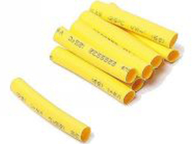 Shrink tubes Yellow 5.0mm x 40mm 10-Pieces