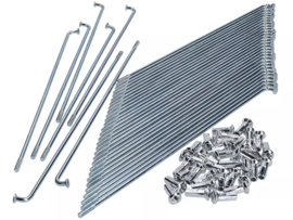 Spokes set Galvanized 2.9 x 215mm - 90 Degrees - 36 Pieces Puch / Universal