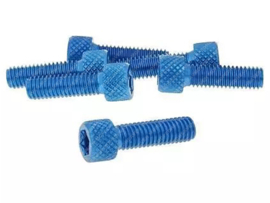 Bolt set Allen M6 x 20mm Anodized Blue 6-Pieces Universal