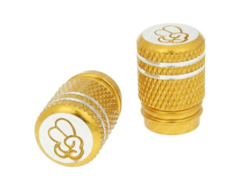 Valve cap set Peace Gold 2-Pieces Universal