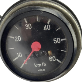 Kilometerteller zwart 60km/h Puch