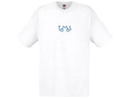 T-shirt Wit - Blauw Tomos