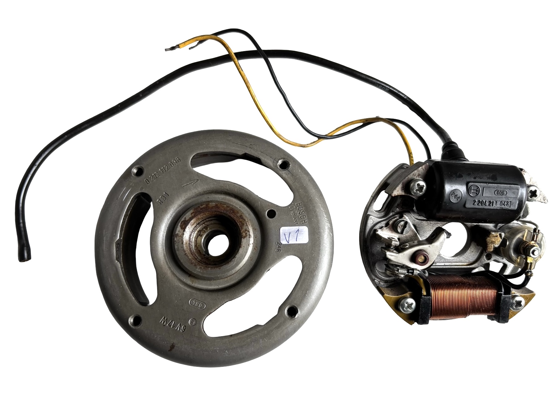 Ontsteking Bosch rechtsdraaiend compleet Origineel! Puch Maxi e50