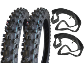 Reifen Satz 17 Zoll Dunlop Geomax MX33 Cross 70/100/17 Universal / Puch Maxi