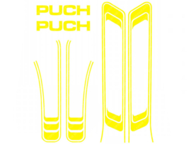Lijnen sticker set PVC transfers geel (Puch Maxi S)