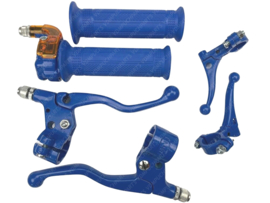 Handle & Throttle set handlebar Complete! Blue Lusito M88 22mm Universal