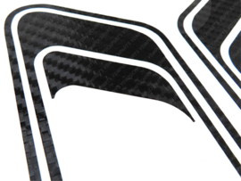 Lijnen sticker set PVC transfers zwart carbon (Puch Maxi S)