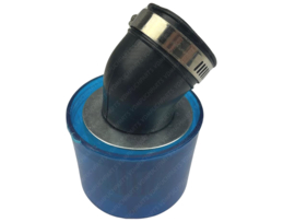 Powerfilter 45 Graden 28mm - 35mm Chroom - Transparant Blauw Universeel