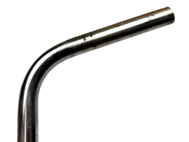 Stuur met spijl chroom 22mm universeel
