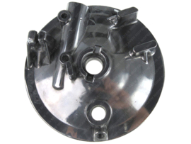 Brake torque plate Frontside Polished A-Quality! Tomos 2L / 3L / Puch MV / MS / VS / Etc