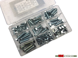 Assortiment tapbouten/moeren zeskant M8-M10 Verzinkt 86-Delig