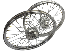 Spaakvelg set 17 Inch 1.20 Staal Italcerchio - Gepolijst A-Kwaliteit! Puch Maxi S