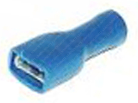 Flat plug sleeve Isolated Blue 6.3mm A-Quality! Universal