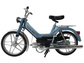 Scale model 1:10 metallic light blue as original Puch Maxi S