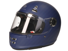 Helm Integraal Retro MT Jarama SV Solid Mat Blauw - Zilver