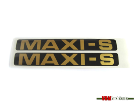 Puch Maxi Seitenverkleidung Aufkleber (Gold/Schwarz)