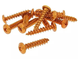 Screw set Crosshead 6mm x 30mm Anodized Orange 12-Pieces Universal