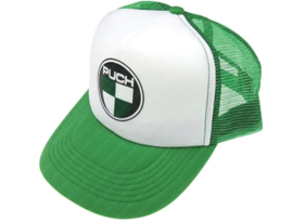 Pet / Mesh Cap Wit - Groen met Logo Puch