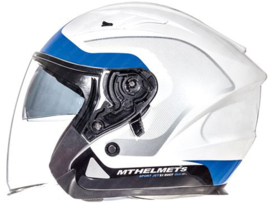 Helm Jet MT Avenue Crossroad Weiß / Blau