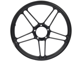 5 Star Alloy Cast Wheel 17 Inch Powdercoated Black with Flakes! 17 x 1.35 Puch Maxi