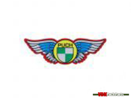 Sticker rood / wit / blauw 180mm x 60mm Puch Wings