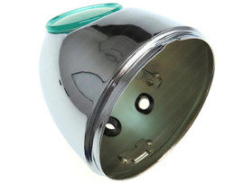Ei-Koplamp huis chroom (Midden bevestiging)