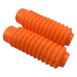 Harmonika stof rubber set voorvork oranje NOS! Fast Arrow Puch Maxi
