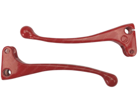 Brake lever set Left & Right Red Buzzetti 2-Pieces Puch Maxi