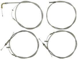 Cable set Silver Braided Complete 4-Pieces Puch Maxi