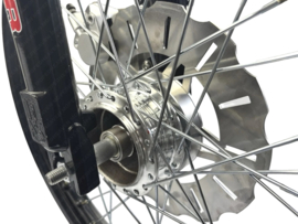 Spaakvelg Schijfrem set Compleet 17 Inch 1.40 Breed Geanodiseerd - Gepolijst Rigida! (EBR Voorvork Hydraulisch) VDMRacing! Puch Maxi