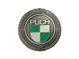 Emblem Puch Logo Silver Enamel 47mm RealMetal