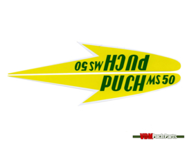 Tank transfer sticker set geel Puch MS50