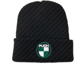 Beanie Muts Zwart Luxe A-Kwaliteit! Logo Puch