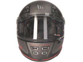 Helm Integraal Retro MT Jarama SV Baux Mat Zwart - Grijs - Zilver