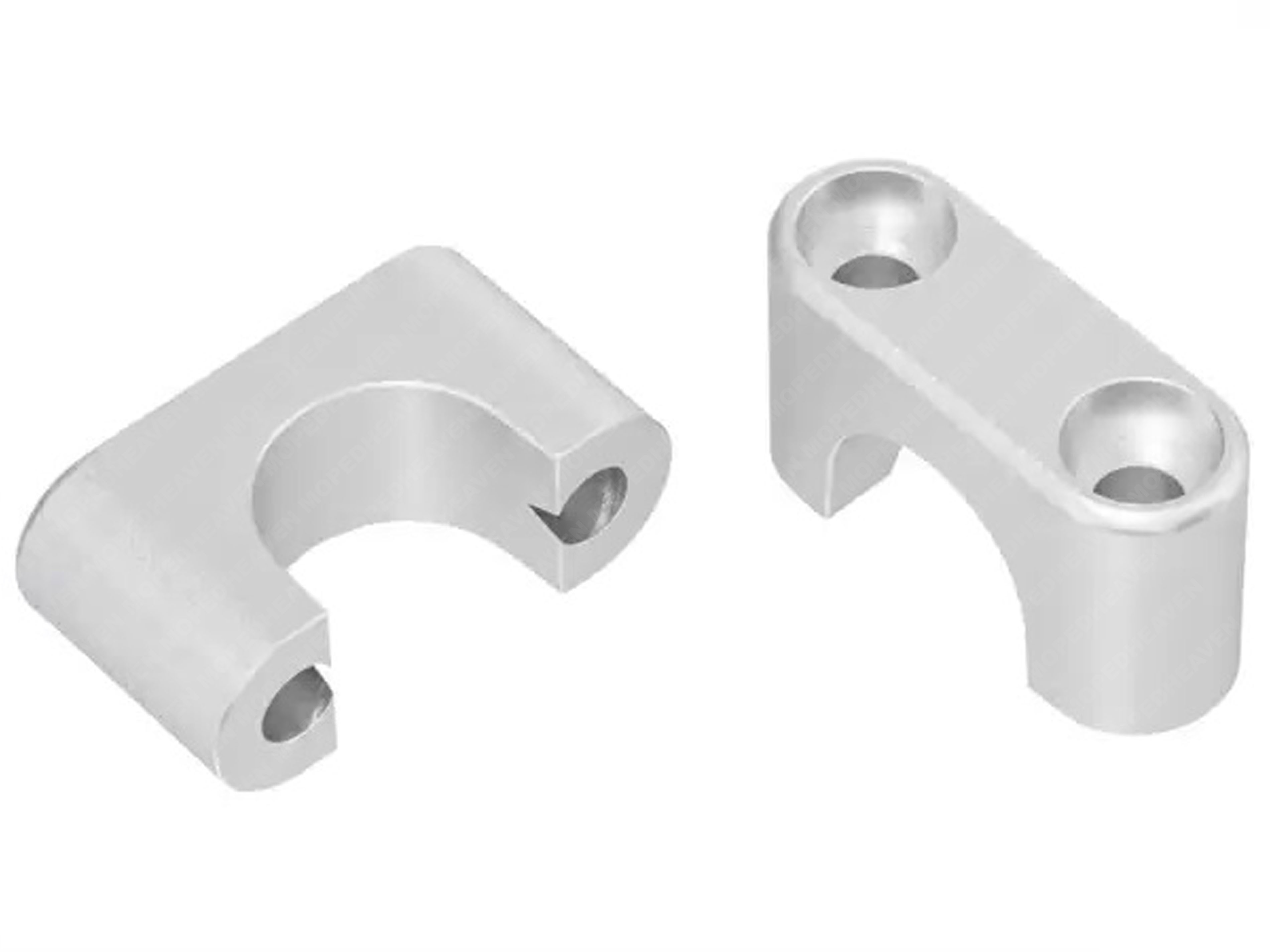 Lenkerhalter Satz Aluminium Silber Swiing! Puch Maxi