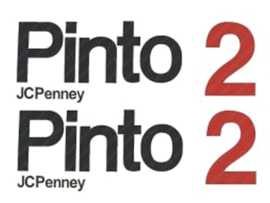Aufkleber Satz Tank Schwarz - Rot 2-Stück Puch Pinto 2 JCPenny