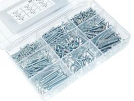 Assortiment set Schroeven met Zaagsleuf M3 - M6 DIN 963 490-Delig
