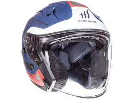 Helm Jet MT Avenue Crossroad Blau / Rot