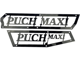 Trim plate set side covers Stainless steel Black Puch Maxi N