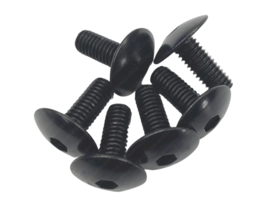 Schrauben Satz M6X15 Aluminium Schwarz 6 Stück