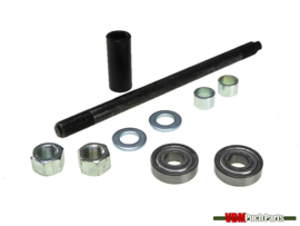 Axle conversion kit to fixed bearings for Puch Grimeca Snowflake rear wheel