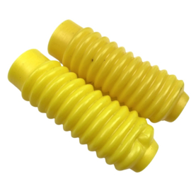 Harmonika stof rubber set voorvork geel NOS! Fast Arrow Puch Maxi