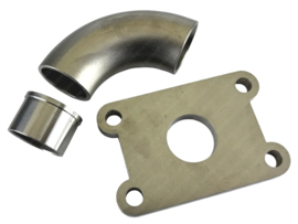 Spruitstuk set Zelfbouw 21mm Zijdelings 74cc Italkit - Gilardoni Cilinder - Dellorto PHBG / Polini CP Carburateur 3-Delig Puch Maxi