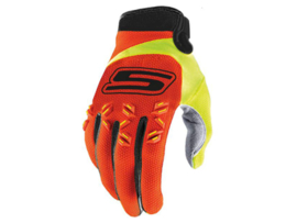 Handschoenen MX S-Line Oranje / Flour Geel maat M