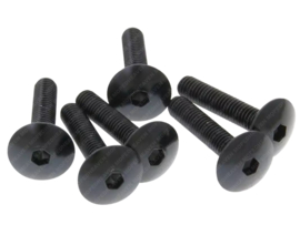 Button Head Bolt set Allen M6 x 30mm Anodized Black 6-Delig Universal