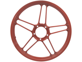 5 Star Alloy Cast Wheel 17 Inch Powdercoated Red with Flakes! 17 x 1.35 Puch Maxi